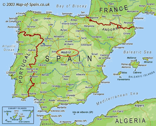 espagne madrid carte